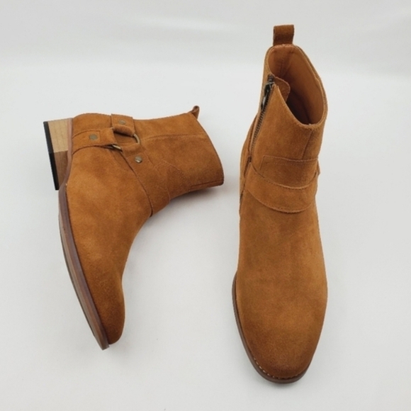 Steve Madden Palazo Mens Tan/ Brown Suede Zipper Casual Dress Boots main image 4